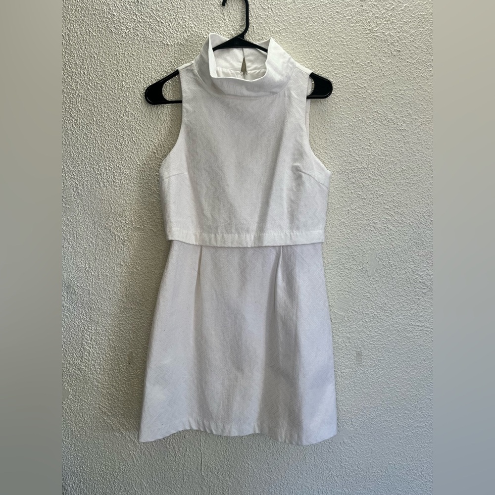 Forever 21 White Pleated Sheath Dress
